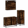 Set de muebles baño 3 pzas madera contrachapada roble ahumado von , Badezimmermöbel - Ref: Foro24-3301032, Preis: 236,19 €, R...