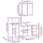 Set de muebles baño 3 pzas madera contrachapada roble ahumado von , Badezimmermöbel - Ref: Foro24-3301032, Preis: 236,19 €, R...