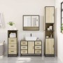 Set de muebles de baño 3 pzas madera contrachapada roble Sonoma by , Bathroom furniture - Ref: Foro24-3301051, Price: 265,39 ...