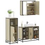 Set de muebles de baño 3 pzas madera contrachapada roble Sonoma von , Badezimmermöbel - Ref: Foro24-3300971, Preis: 216,03 €,...