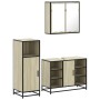 Set de muebles de baño 3 pzas madera contrachapada roble Sonoma von , Badezimmermöbel - Ref: Foro24-3300971, Preis: 216,03 €,...
