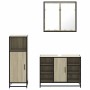 Set de muebles de baño 3 pzas madera contrachapada roble Sonoma von , Badezimmermöbel - Ref: Foro24-3300971, Preis: 216,03 €,...