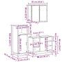 Set de muebles de baño 3 pzas madera contrachapada roble Sonoma von , Badezimmermöbel - Ref: Foro24-3300971, Preis: 216,03 €,...