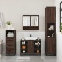 Set de muebles baño 3 pzas madera contrachapada roble marrón