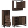 Set de muebles baño 3 pzas madera contrachapada roble marrón by , Bathroom furniture - Ref: Foro24-3301064, Price: 242,98 €, ...