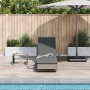 Tumbona con ruedas y cojín ratán sintético gris by , Loungers - Ref: Foro24-4104035, Price: 160,03 €, Discount: %