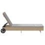 Tumbona con ruedas y cojín ratán sintético gris by , Loungers - Ref: Foro24-4104035, Price: 160,03 €, Discount: %