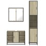 Set de muebles de baño 3 pzas madera contrachapada roble Sonoma von , Badezimmermöbel - Ref: Foro24-3301091, Preis: 295,12 €,...