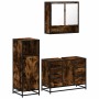 Set de muebles baño 3 pzas madera contrachapada roble ahumado by , Bathroom furniture - Ref: Foro24-3300992, Price: 269,81 €,...