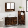 Set de muebles baño 3 pzas madera contrachapada roble ahumado by , Bathroom furniture - Ref: Foro24-3300992, Price: 269,81 €,...