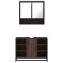 Set de muebles baño 2 pzas madera contrachapada marrón roble von , Badezimmermöbel - Ref: Foro24-3300944, Preis: 153,32 €, Ra...