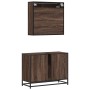 Set de muebles baño 2 pzas madera contrachapada marrón roble von , Badezimmermöbel - Ref: Foro24-3300944, Preis: 153,32 €, Ra...