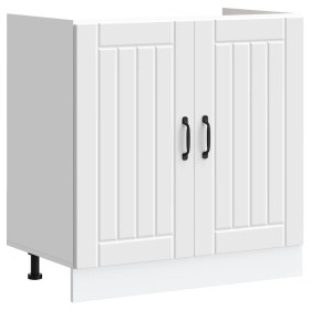 Mueble bajo fregadero Lucca madera contrachapada blanca de , Armarios de cocina - Ref: Foro24-853687, Precio: 84,63 €, Descue...