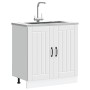 Mueble bajo fregadero Lucca madera contrachapada blanca von , Küchenschränke - Ref: Foro24-853687, Preis: 85,53 €, Rabatt: %