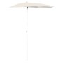 Halbrunder Gartenschirm mit Mast 300x150 cm sand von vidaXL, Sonnenschirme - Ref: Foro24-315559, Preis: 24,68 €, Rabatt: %