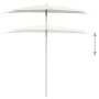 Halbrunder Gartenschirm mit Mast 300x150 cm sand von vidaXL, Sonnenschirme - Ref: Foro24-315559, Preis: 24,68 €, Rabatt: %