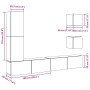 Conjunto de mueble de TV 5 piezas montado la pared madera vieja von , TV-Möbel - Ref: Foro24-3329201, Preis: 183,84 €, Rabatt: %