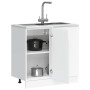 Mueble bajo para fregadero Lucca blanco brillante von , Küchenschränke - Ref: Foro24-854310, Preis: 99,39 €, Rabatt: %
