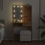 Tocador con luces LED roble artisan 74,5x40x141 cm von , Schlafzimmerkommoden - Ref: Foro24-857022, Preis: 113,69 €, Rabatt: %