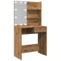 Tocador con luces LED roble artisan 74,5x40x141 cm von , Schlafzimmerkommoden - Ref: Foro24-857022, Preis: 113,69 €, Rabatt: %
