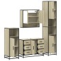 Juego de muebles de baño 4 pzas contrachapada roble sonoma von , Badezimmermöbel - Ref: Foro24-3301231, Preis: 441,12 €, Raba...