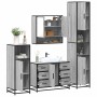 Set de muebles de baño 4 pzas madera contrachapada gris sonoma by , Bathroom furniture - Ref: Foro24-3301233, Price: 478,86 €...