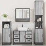 Set de muebles de baño 4 pzas madera contrachapada gris sonoma by , Bathroom furniture - Ref: Foro24-3301233, Price: 478,86 €...