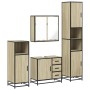 Juego de muebles de baño 4 pzas contrachapada roble sonoma von , Badezimmermöbel - Ref: Foro24-3301196, Preis: 421,00 €, Raba...