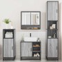Set de muebles de baño 4 pzas madera contrachapada gris sonoma by , Bathroom furniture - Ref: Foro24-3301238, Price: 374,36 €...
