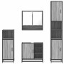 Set de muebles de baño 4 pzas madera contrachapada gris sonoma by , Bathroom furniture - Ref: Foro24-3301238, Price: 374,36 €...