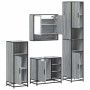 Set de muebles de baño 4 pzas madera contrachapada gris sonoma by , Bathroom furniture - Ref: Foro24-3301238, Price: 374,36 €...