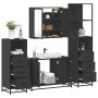Juego de muebles de baño 4 pzas madera contrachapada negro von , Badezimmermöbel - Ref: Foro24-3301250, Preis: 366,36 €, Raba...