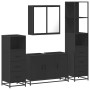 Juego de muebles de baño 4 pzas madera contrachapada negro von , Badezimmermöbel - Ref: Foro24-3301250, Preis: 366,36 €, Raba...