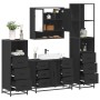 Juego de muebles de baño 4 pzas madera contrachapada negro von , Badezimmermöbel - Ref: Foro24-3301290, Preis: 445,04 €, Raba...