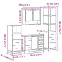 Juego de muebles de baño 4 pzas madera contrachapada negro von , Badezimmermöbel - Ref: Foro24-3301290, Preis: 445,04 €, Raba...