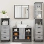 Set de muebles de baño 4 pzas madera contrachapada gris sonoma by , Bathroom furniture - Ref: Foro24-3301273, Price: 353,96 €...
