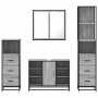 Set de muebles de baño 4 pzas madera contrachapada gris sonoma by , Bathroom furniture - Ref: Foro24-3301273, Price: 353,96 €...