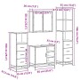 Set de muebles baño 4 pzas madera contrachapada roble ahumado von , Badezimmermöbel - Ref: Foro24-3301267, Preis: 317,88 €, R...