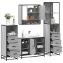 Set de muebles de baño 4 pzas madera contrachapada gris sonoma by , Bathroom furniture - Ref: Foro24-3301303, Price: 350,27 €...