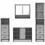 Set de muebles de baño 4 pzas madera contrachapada gris sonoma de , Muebles de baño - Ref: Foro24-3301303, Precio: 350,14 €