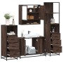 Set de muebles baño 4 pzas madera contrachapada roble marrón by , Bathroom furniture - Ref: Foro24-3301284, Price: 355,18 €, ...
