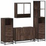 Set de muebles baño 4 pzas madera contrachapada roble marrón by , Bathroom furniture - Ref: Foro24-3301284, Price: 355,18 €, ...