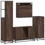 Set de muebles baño 4 pzas madera contrachapada roble marrón by , Bathroom furniture - Ref: Foro24-3301284, Price: 355,18 €, ...