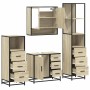 Juego de muebles de baño 4 pzas contrachapada roble sonoma von , Badezimmermöbel - Ref: Foro24-3301286, Preis: 343,34 €, Raba...