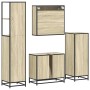 Juego de muebles de baño 4 pzas contrachapada roble sonoma von , Badezimmermöbel - Ref: Foro24-3301286, Preis: 343,34 €, Raba...