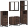 Set de muebles baño 4 pzas madera contrachapada roble marrón von , Badezimmermöbel - Ref: Foro24-3301259, Preis: 352,90 €, Ra...