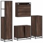 Set de muebles baño 4 pzas madera contrachapada roble marrón von , Badezimmermöbel - Ref: Foro24-3301259, Preis: 352,90 €, Ra...