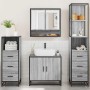 Set de muebles de baño 4 pzas madera contrachapada gris sonoma de , Muebles de baño - Ref: Foro24-3301278, Precio: 337,74 €