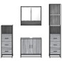 Set de muebles de baño 4 pzas madera contrachapada gris sonoma by , Bathroom furniture - Ref: Foro24-3301278, Price: 337,84 €...