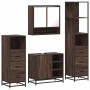 Set de muebles baño 4 pzas madera contrachapada roble marrón von , Badezimmermöbel - Ref: Foro24-3301299, Preis: 346,12 €, Ra...